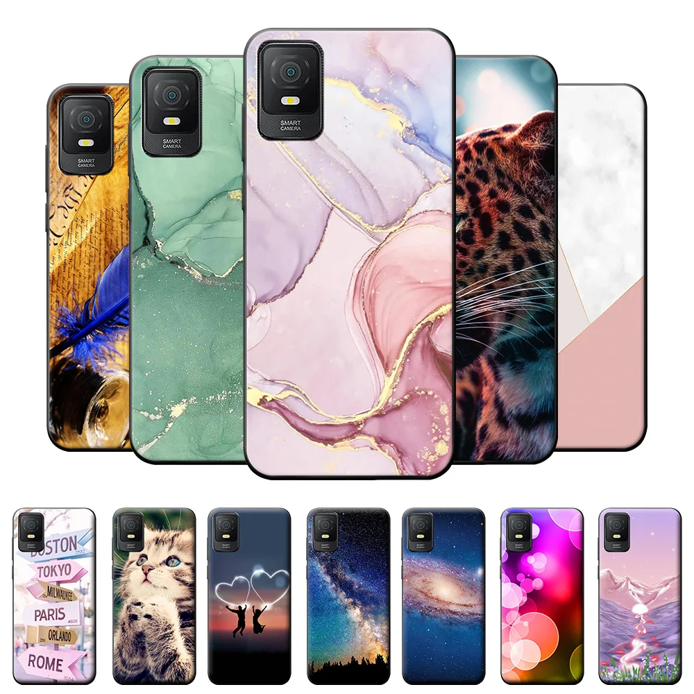 Per Tcl 403 Custodia Per Tcl 403 6.0 Pollici Black Edge Cute Soft Silicone Custodie Per Telefono Per Tcl 403 Cartoon Shell Bumper Funda