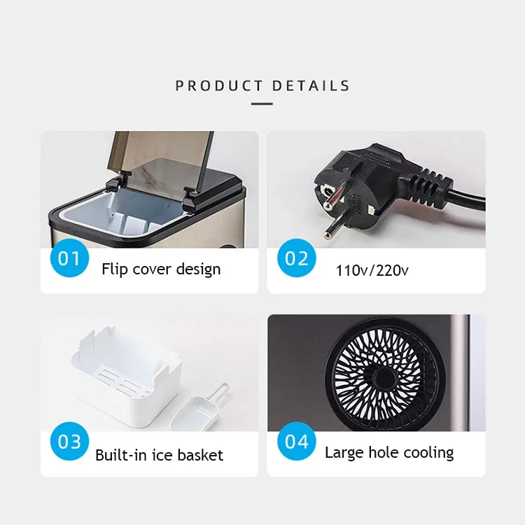 Mini portable ice cube machine ice making machine maker