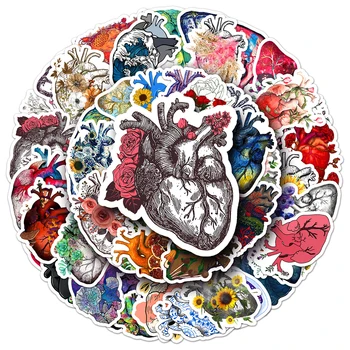10/30/50PCS adesivo cuore cartone animato Graffiti decorazione creativa personalizzata tazza d'acqua cassa del telefono Skateboard adesivo impermeabile