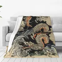 Utagawa Kuniyoshi - Dragons Blankets Flannel Breathable Sofa Throw Blankets For Home Bedroom Outdoor Throws Bedspread Quilt 1