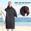 Hiturbo Short Sleeve Hooded Waterproof Cape Changing Cape Windproof Quick Dry Swimming Surfing Climbing Warm Quick Dry Cape 5