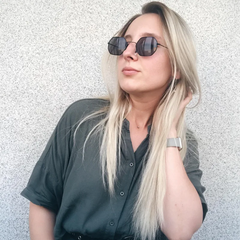 

Солнцезащитные очки в металлической оправе для мужчин и женщин, роскошные квадратные модные многоугольные солнечные очки в винтажном стиле ретро, восьмиугольные, 2023