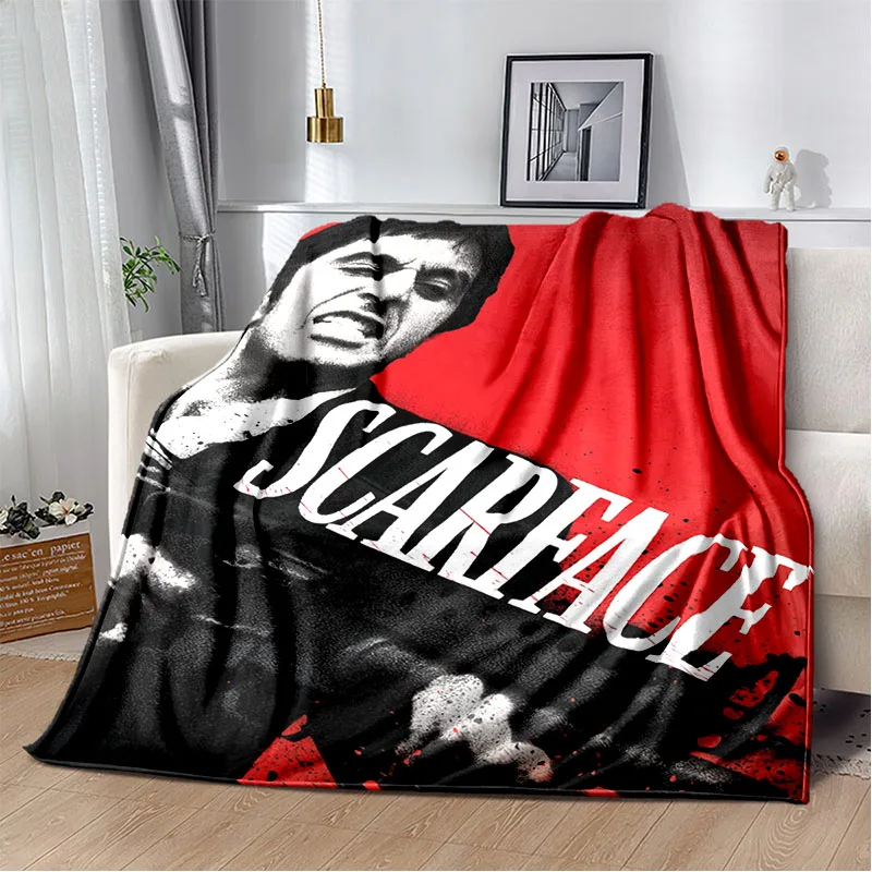 Scarface Classic Movie Flannel Blankets Godfather Printed Throw