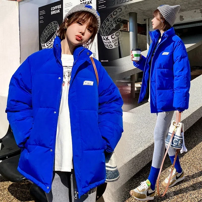 novo inverno com capuz manga longa cor sólida preto quente solto grande tamanho jaqueta feminina parkas moda outwear