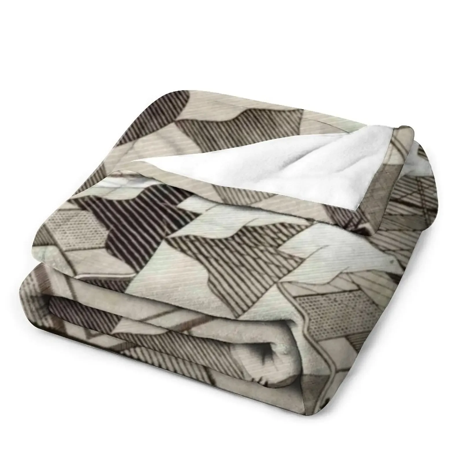 Day and Night by Maurits Cornelis Escher Throw Blanket wednesday Decorative Blankets 3