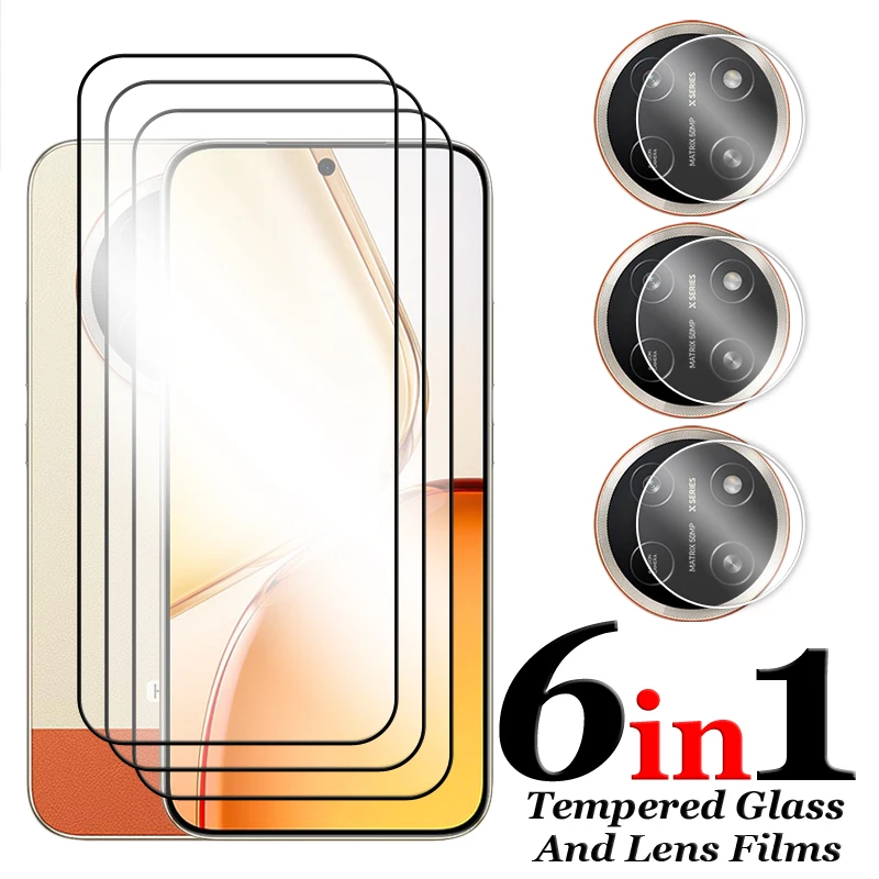 Premium 6-in-1 Tempered Glass Screen Protector - 2.5D Full Cover Film