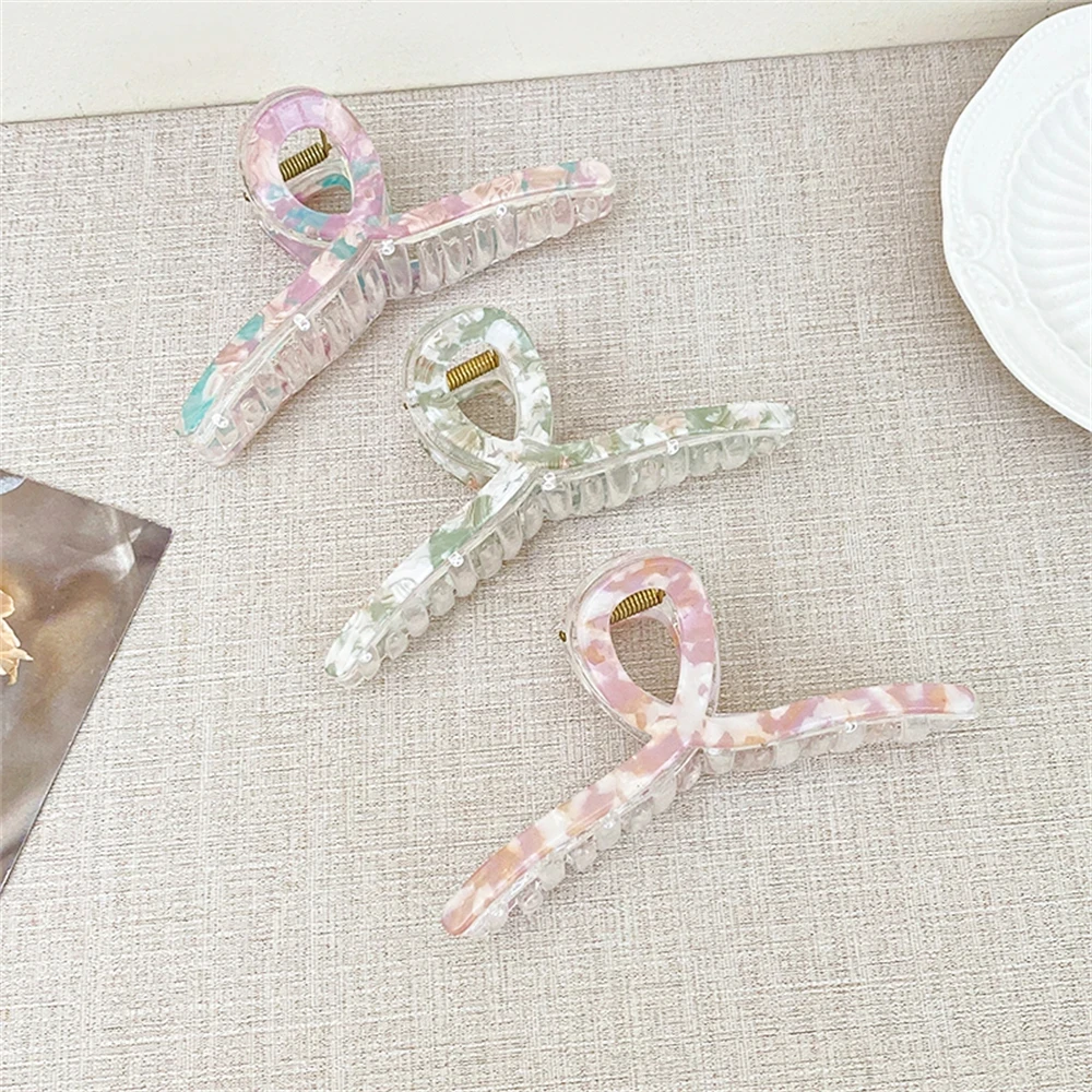 AISHG Korean Fragmented Flower Hair Clip Women's Transparent Jelly Color Temperament Pan Hair Shark Clip Girl Hair Accessories