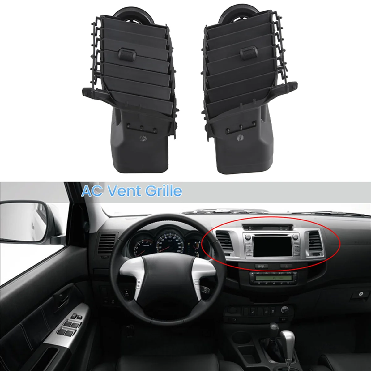 

Внутренняя решетка кондиционера для Toyota Hilux Vigo SR5 UTE 2005-2015 55650-0K010/11 55680-0K010/11