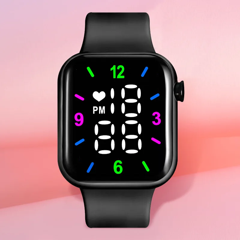 LED Square Light Electronic Watch Innovative Fashion Outdoor Sports Student Electronic Watch College Style Reloj Mujer