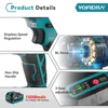 YOFIDRA 1000N.m Brushless Electric Impact Wrench 1/2" Cordless Rechargeable Socket Screwdriver Power Tool For Makita 18V Battery 4