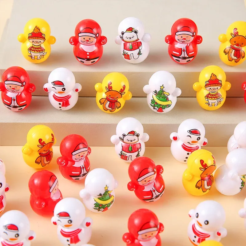 Mini Christmas Santa Claus Tumbleweed Toy Educational Cartoon Cute Mini Kindergarten Gift Toy for Children
