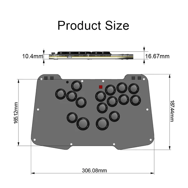 Duelpad Zen16 FightStick Joystick Arcade Hitbox Controller
