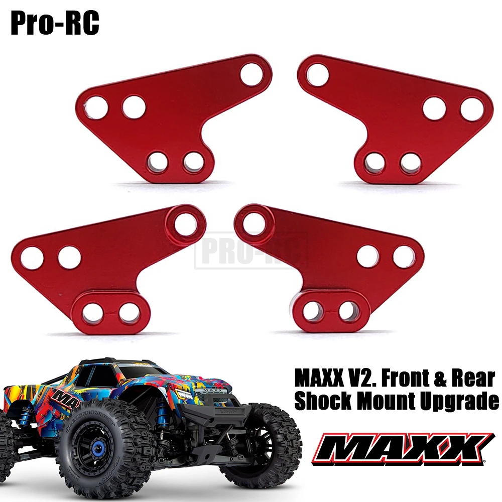 4 Pezzi Ammortizzatore Anteriore E Posteriore Aggiornamento Sedile Inferiore Per Traxxas 1/10 Maxx V2 Widemaxx Rc Parti In Lega Per Auto