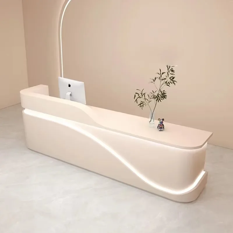 Beauty Institute Reception Desks Clothes Store Hairdressing Restaurant Reception Counter Modern Luxury Empfangstheke Furniture