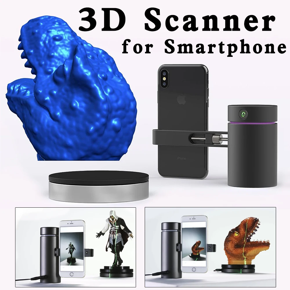 Eora 3D Scanner Per Smartphone Desktop Dispositivo Di Scansione Laser Kit Garage Gk Modellazione Copia 360 ° Scansione Giradischi Supporto Android Ios