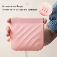 Makeup Bag Mini Cosmetic Bag Travel Supplies Storage Bag Lipstick Storage Bag Self-closing Silicone Leaf Spring Bag Girls 1
