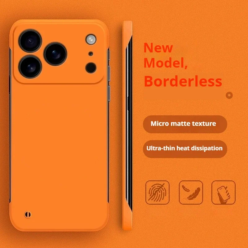 Ultra Thin Minimalist Borderless Phone Case - Frameless Skin-Friendly Hard Matte Cover