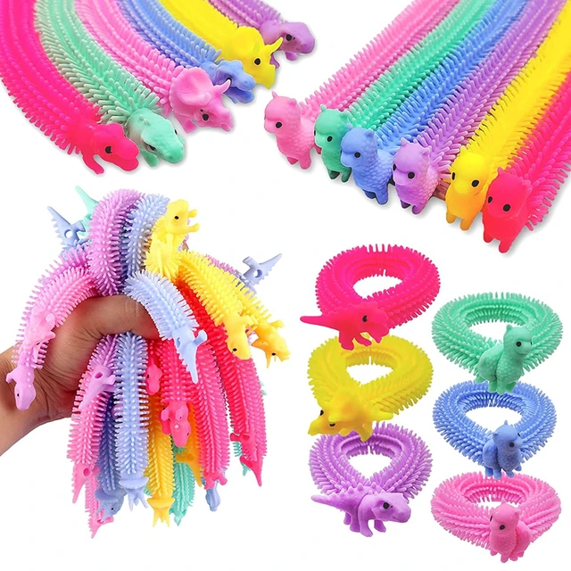 8pcs Wristband Fidget Toys Textured Sensory Toys Worm Noodle Textured  Elastic Rope Fidget Toys Anxie