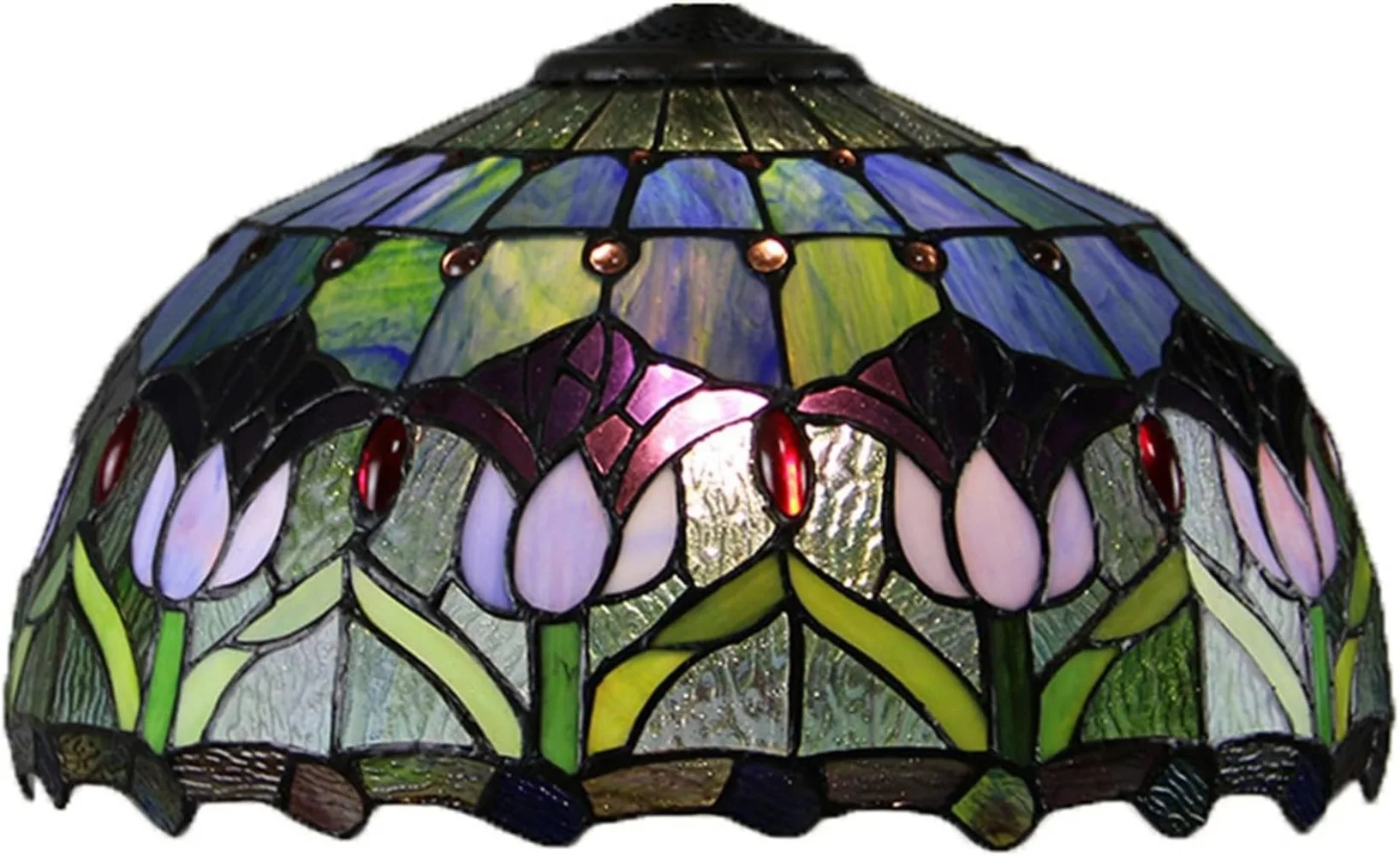 

Tulip Lamp Shade Replacement Tiffany Style Floral Stained Glass Lamp Shade for A Variety of Lamp Types