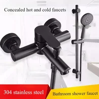 Faucet Shower Set Multi-function Mixing Valve Hidden Hot and Cold Bathroom Faucet 304 Stainless Steel Bathtub Faucet 2