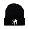 Embroidered Beanie Hats for Men Women Winter Warm Stretchable Quackity Knit Cuffed Beanie Hat Plain Kitted Hat 1