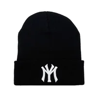 Embroidered Beanie Hats for Men Women Winter Warm Stretchable Quackity Knit Cuffed Beanie Hat Plain Kitted Hat 1