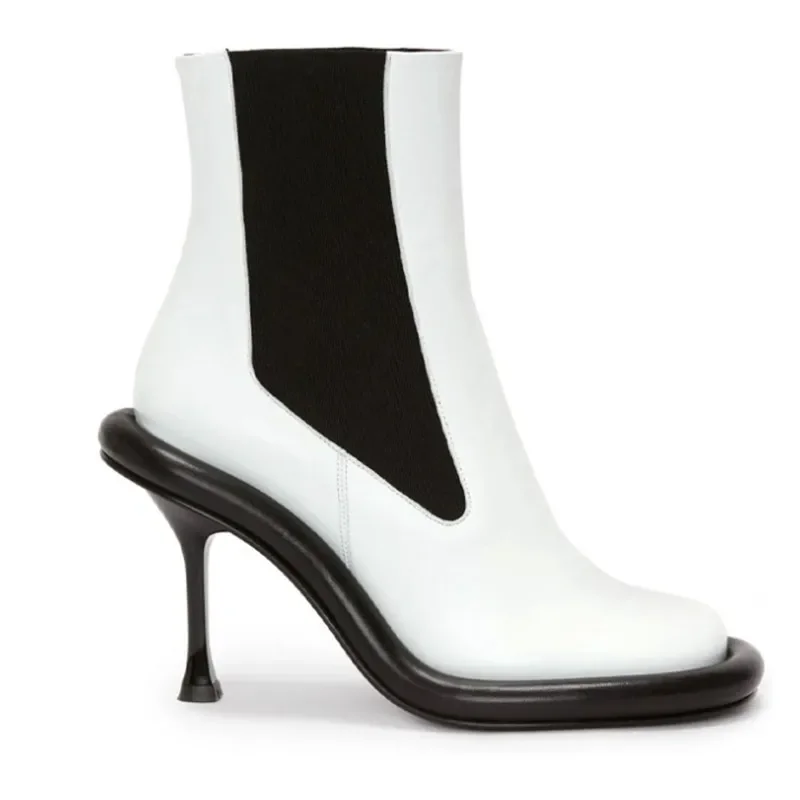 

Spring and Autumn 2023 Women's New Slender High Heel Denim Short Boots Round Head Side Zipper Fashion Brand Women's Boots