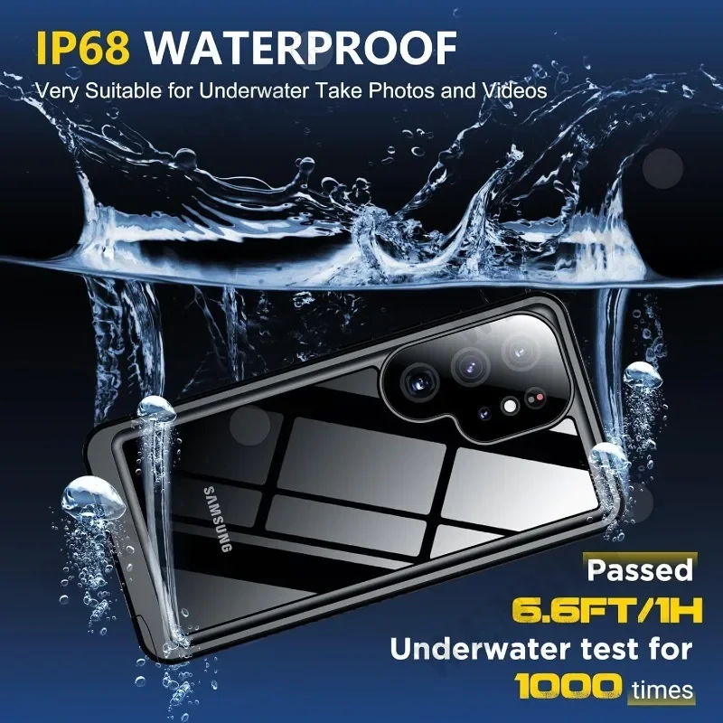 IP68 Waterproof Case For Samsung S25 S24 Ultra Plus A16 A35 A55 5G Metal Aluminum Swimming Phone Luxury Cover phone waterproof case phone case phone protector cover