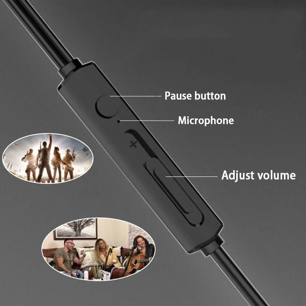 VOGROUND 유선 컴퓨터 이어폰(마이크 포함) PC 노트북용 2미터 길이의 케이블 USB 게임용 E-스포츠 헤드폰(USB 포함)
