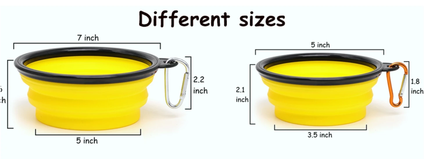 Title 5, Dog Bowl Pet Collapsible Bowls Travel Dog Cat W...