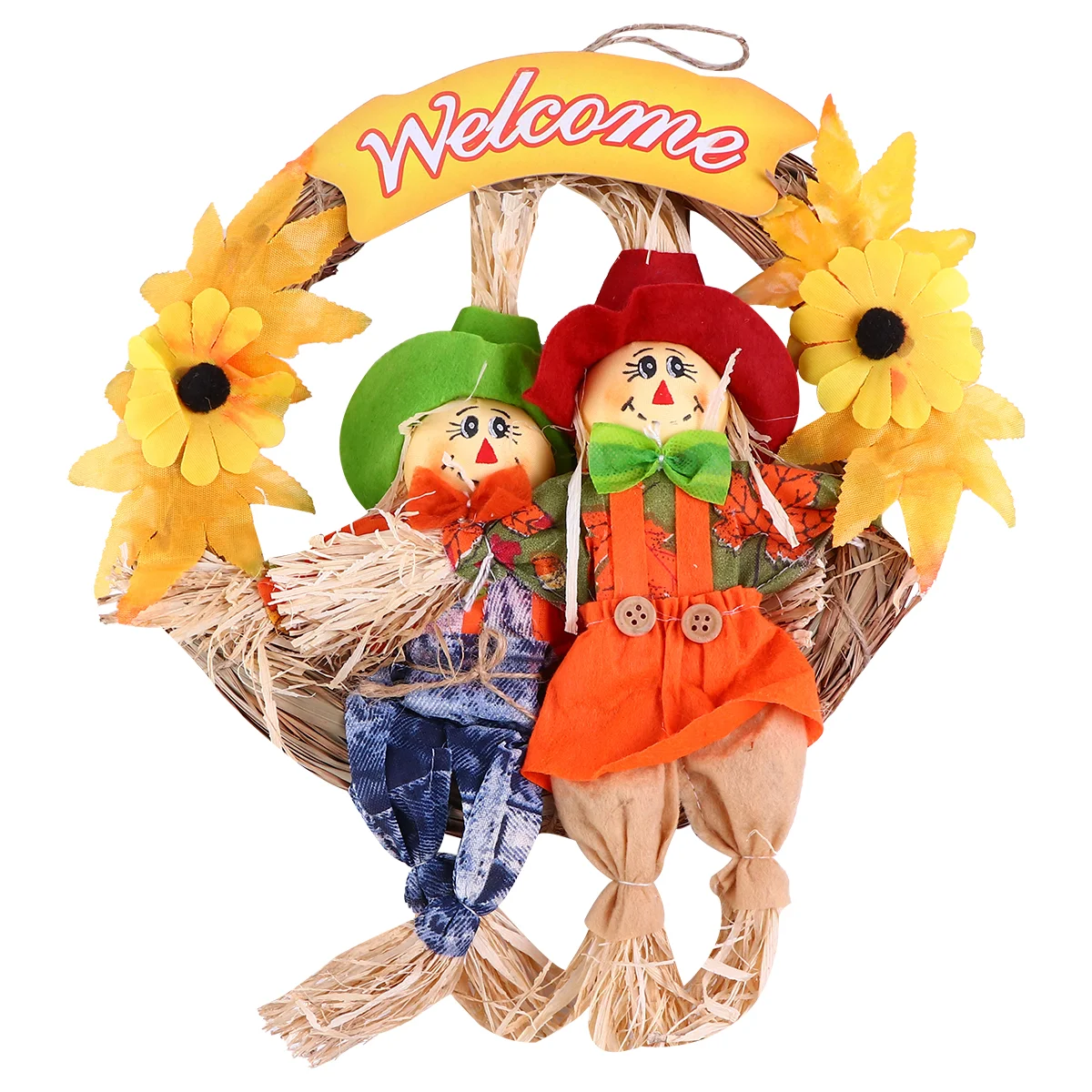 

Halloween Hanging Wreath Scarecrow Fall Decorations Door Wall Party Pendant Decorate