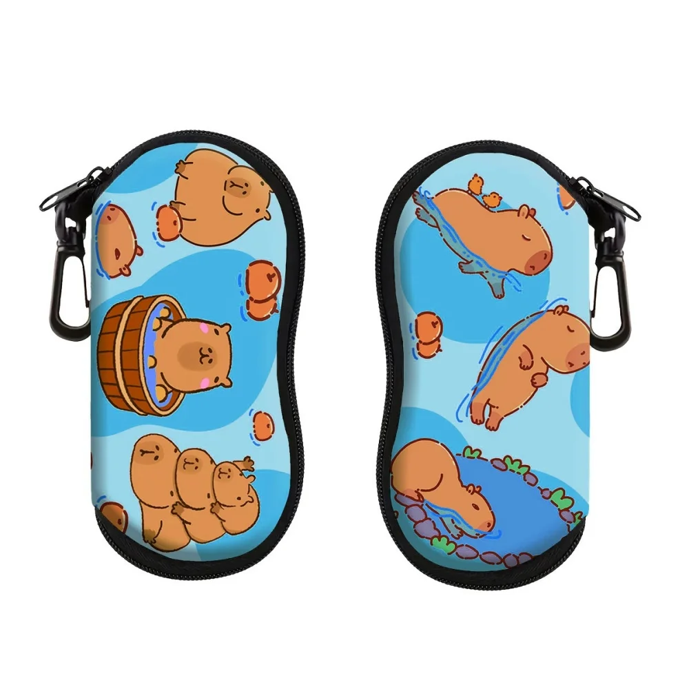 1pcs Cute Capybara Glasses Storage Box Women Men Sunglasses Reading Protector Cover Travel Portable Butterfly Eyeglasses Case