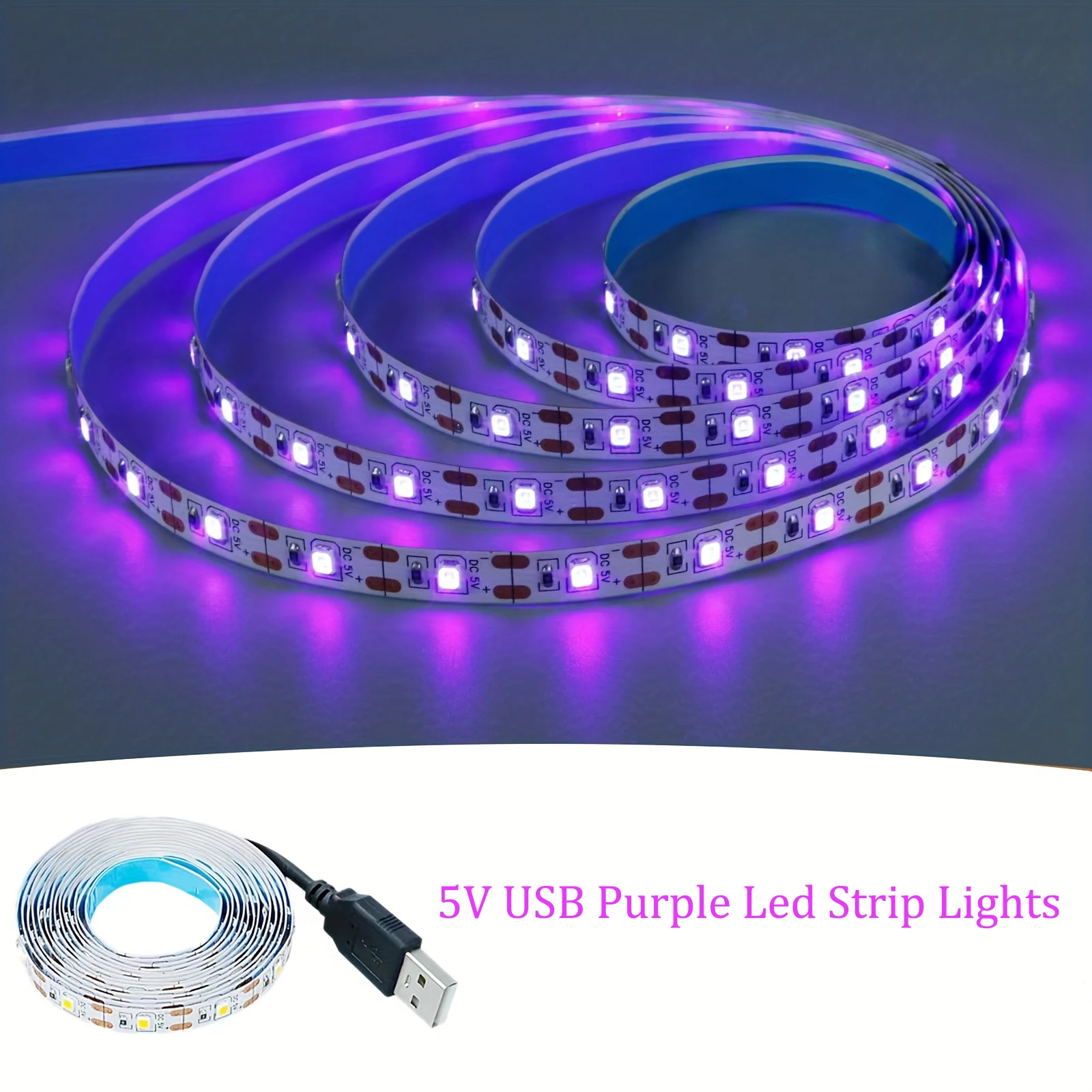 Smart Tv Retroilluminazione Uv Viola 5V Usb Led Strip Lights Tape Money Detect Camera Da Letto Gaming Room Decoration Lamp Home Christmas Decor