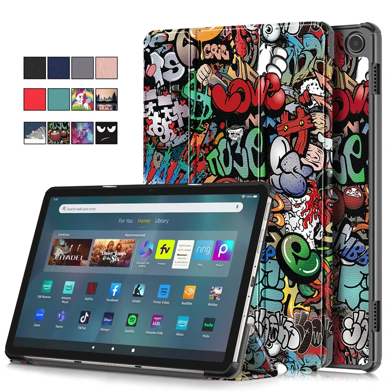 Per Fire Max 11 Custodia Per Tablet Custodia Rigida Pieghevole In Pelle Verniciata Per Funda Amazon Fire Max 11 Custodia Per Kindle Fire Max 11 2023