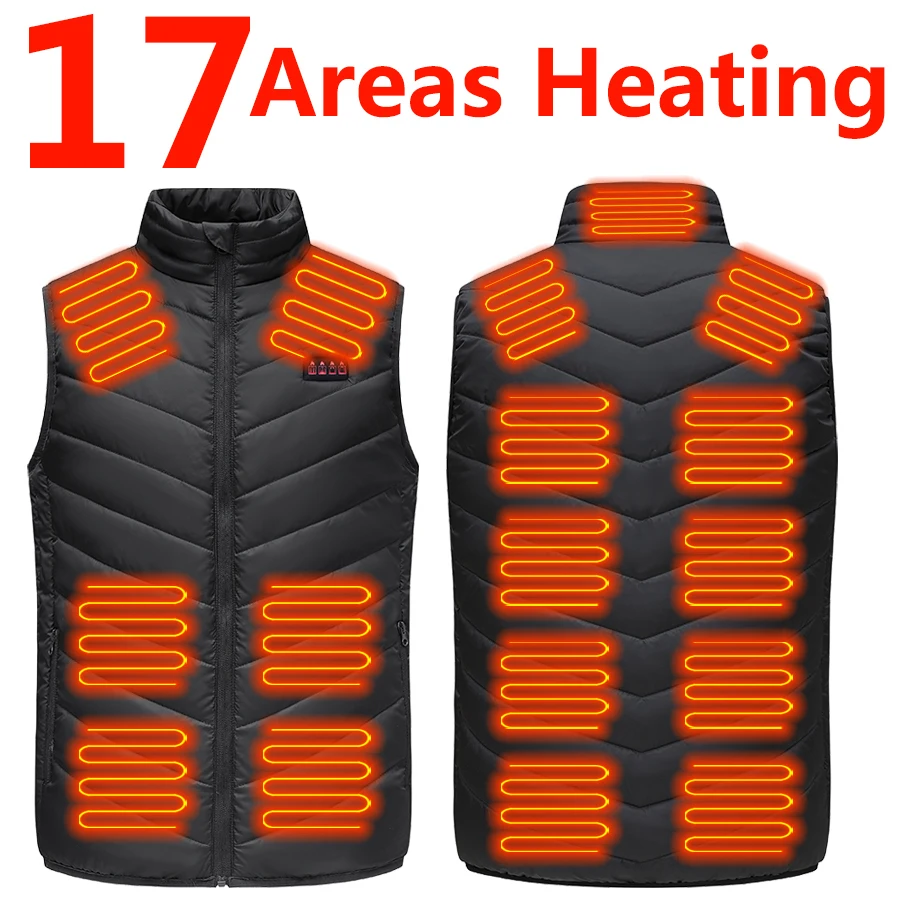 

15 Areas Usb Heated Jacket Men Women Electric Heated Vest Heating Vest Heated Bodywarmer Usb Inner Heat Vest Veste Chauffante