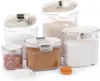 9 Piece Clear Plastic Airtight Food Flour and Sugar Baker's Kitchen Storage Organization Container Canister 4