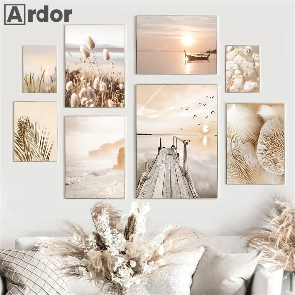 Nordic Sunset Seascape Canvas Art 2