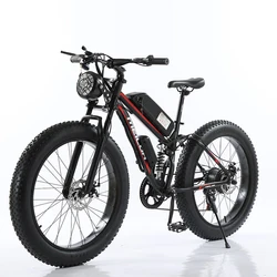 FEIVOS W3 1000W 48V snow tires Electric bicycle Aluminum 26 inch e bike with shock absorber Free shipping electric mountain bike