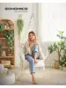 SONGMICS Hanging Chair, Hammock Chair with Large, Thick Cushion, Boho Swing Chair for Bedroom, Patio, Balcony, Garden 2