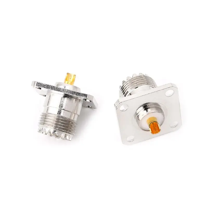

co530 5pcs UHF SO239 Female Flange Panel Chassis Deck Mount Adapter Connector Straight