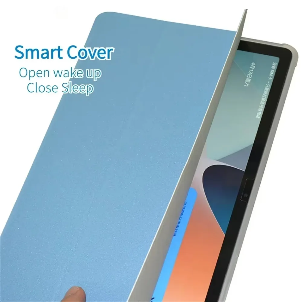 Slim PU Leather Folding Trifold Stand Cover with Auto Wake/Sleep
