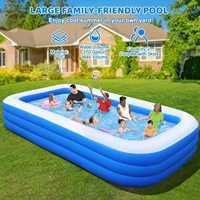 Piscine gonflable en PVC pour enfants et adultes, grandes piscines de fête en famille, piscine extérieure épaisse, jouets de piscine de jeu pour bébé, 3M/2.6M/2M 1