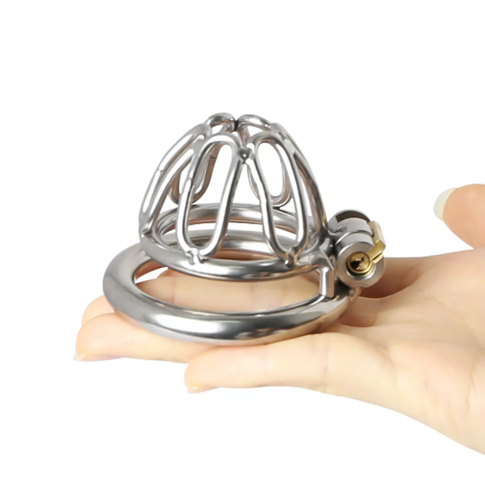 Penis Chastity Cage Stainless Steel Lockable Sex Toy for Men BDSM