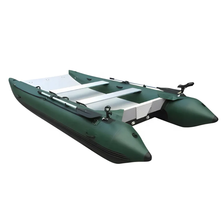 OEM ODM 330cm 4인승 풍선식 쌍동선 보트 TPU PVC 타카캣 고속 쌍동선 낚시용 로잉 보트