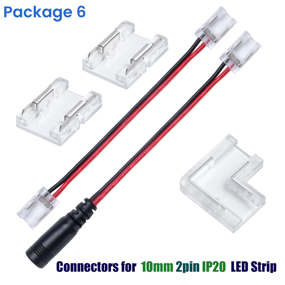 5pcs Connecteur LED 2/3/4 Broches 8/10mm En Forme De L - Temu France