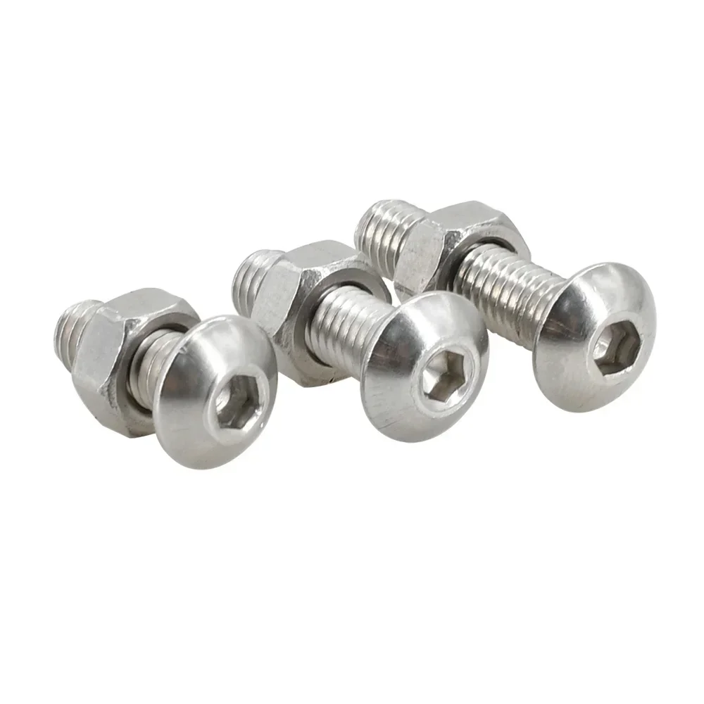 Hex Socket Screw ISO7380 Stainless Steel Allen Bolt Flat Washer Hexagonal Nut Kit Metal Machine Screws Spacer Set