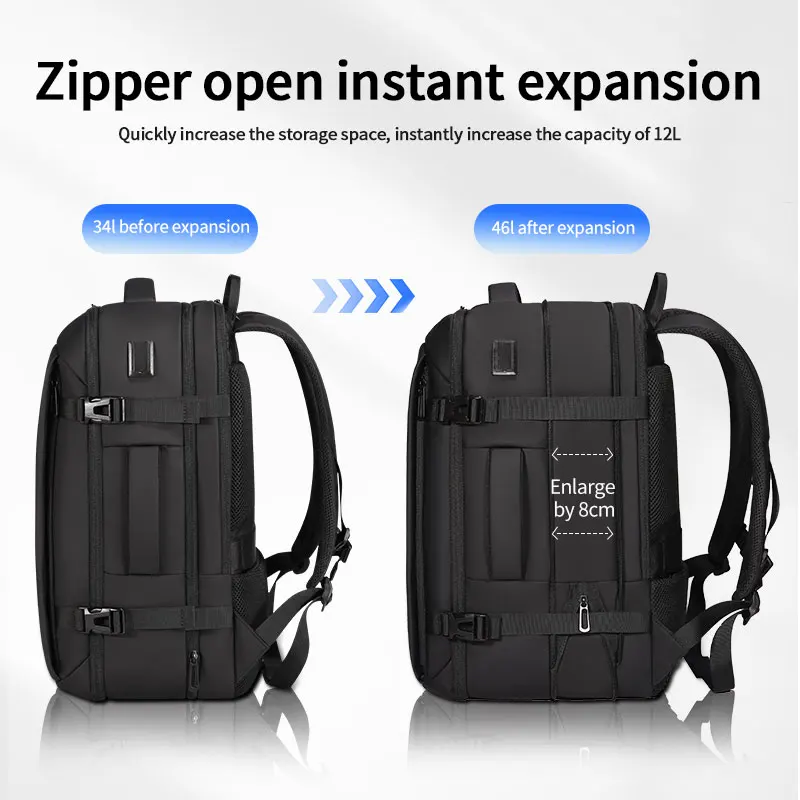 Fenruien New Multifunction Backpack Men's Business Backpack High Quality Classic Travel Male Backpacks Fit 17.3 Inch Laptop 4