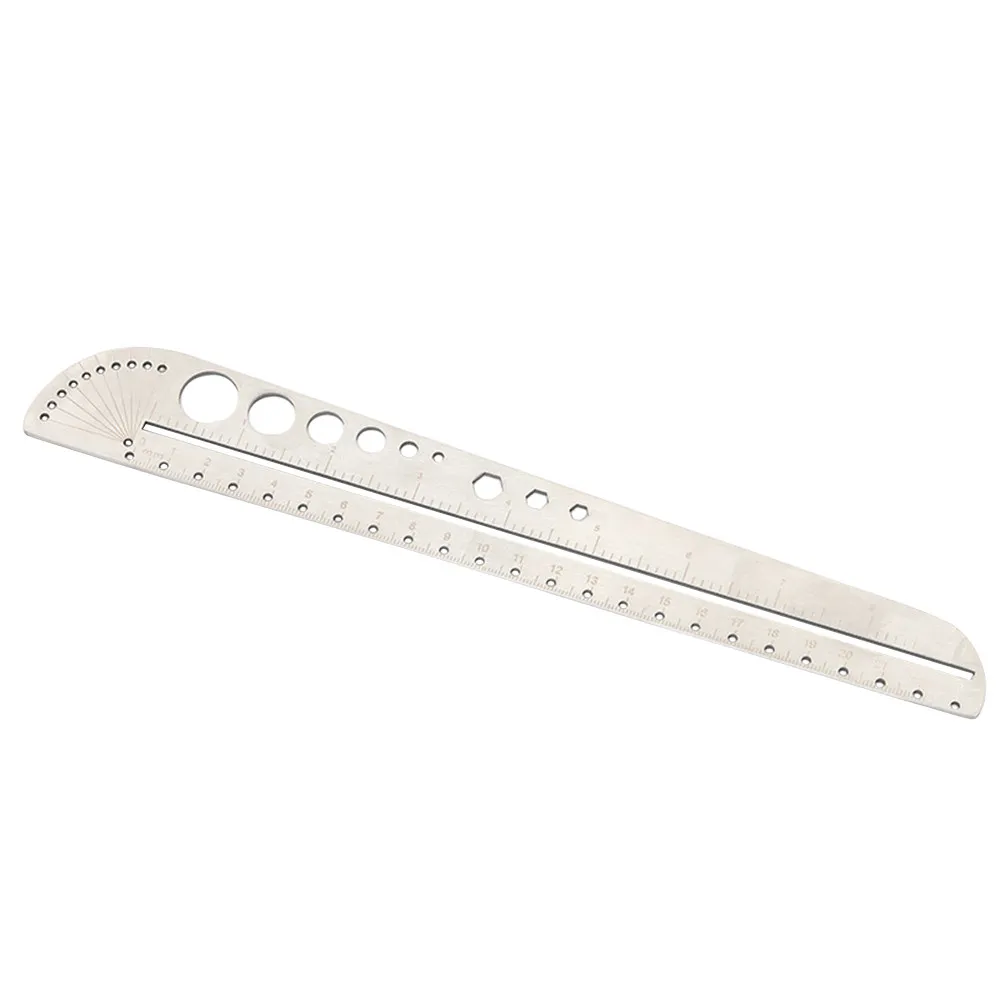 다기능 스테인레스 스틸 자, 컴퍼스, 각도기 26.3cm, 헤비 듀티 스케일 도구, 지도 그리기, 그래픽, 야외용 문구류