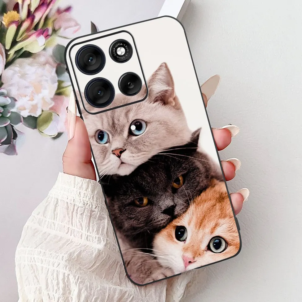 Cute Cartoon Cat & Butterfly Luxury Phone Case – Stylish Protection