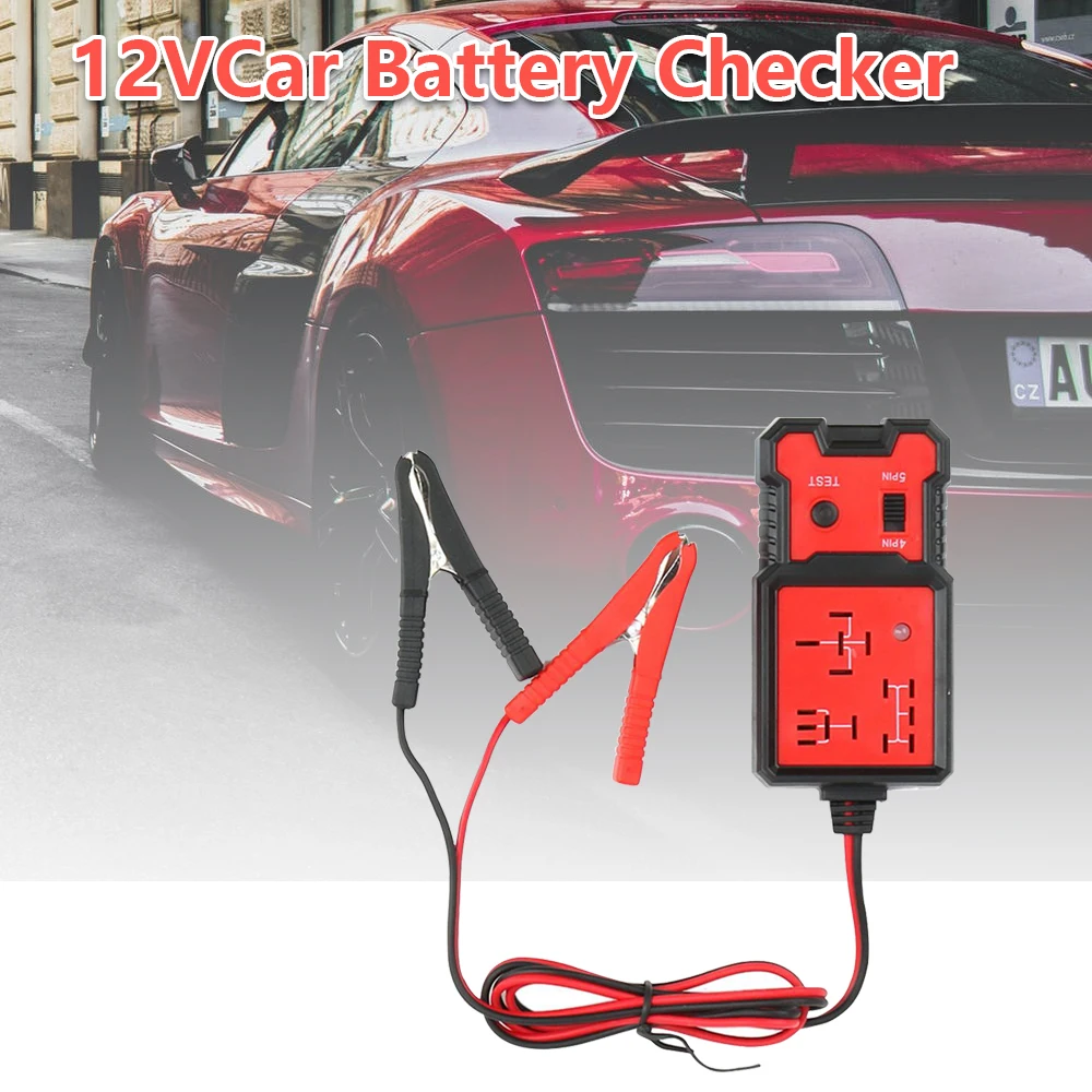 12V Universal Automobile Relay Detector Tester Four-pin Five-pin Relay Diagnostic Tools